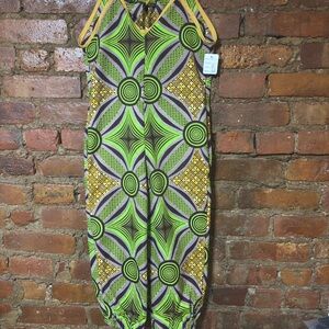 Kids Green Geometric One-Piece Romper